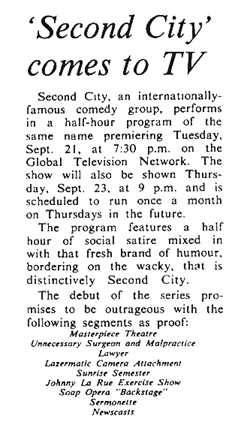 Second City comes to television